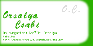 orsolya csabi business card